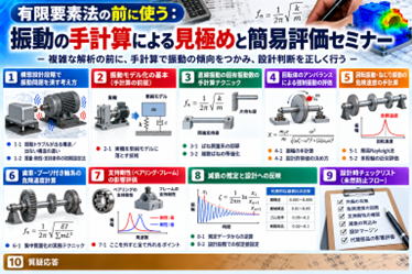 有限要素法の前に使う：振動の手計算による見極めと簡易評価セミナー