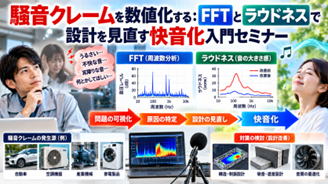 騒音クレームを数値化する：FFTとラウドネスで設計を見直す快音化入門セミナー