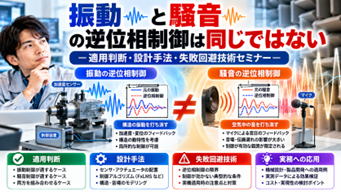 振動と騒音の逆位相制御は同じではない－適用判断・設計手法・失敗回避技術セミナー