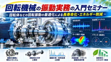 回転機械の振動実務の入門セミナー－回転体などの回転振動の最適化による長寿命化・エネルギー削減－
